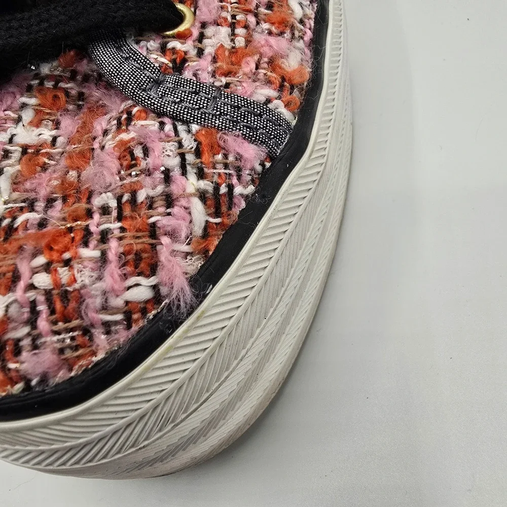 Keds Triple Up Boucle Platform Sneaker Womens Tweed‎ Pink Orange Low Top 9